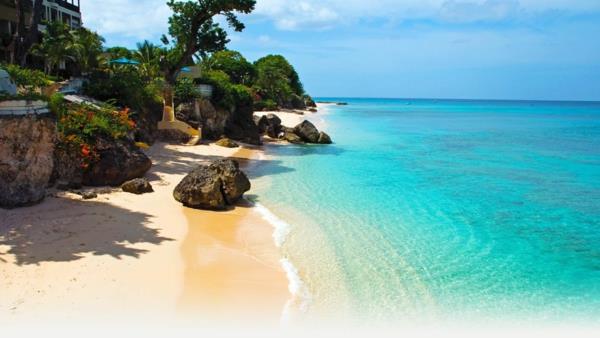 Karibian saaret Barbadoksen pieni lahti