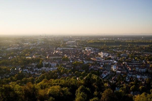 Näkymä Karlsruhen kaupunkiin