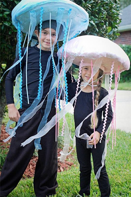 tee oma karnevaaliasu värikkäitä meduusoja