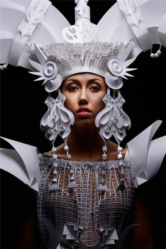 Karnevaalipuku karnevaalipuku naisten puku mongolilainen hääpaperi valkoinen