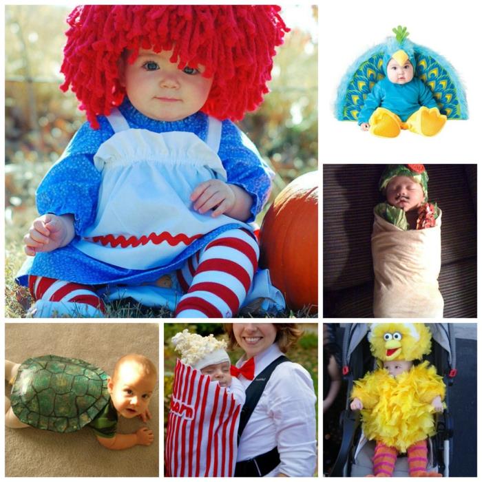 karnevaaliasut diy -ideat värikkäitä naamioita vauvojen lasten puvut