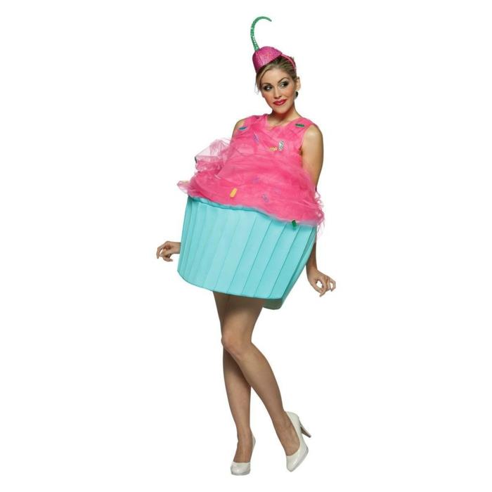 karnevaaliasut diy ideoita cupcake pinkki sininen