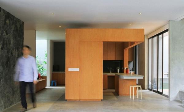 laatikkotalon suunnittelu arkkitehtuuri moderni keittiöalue