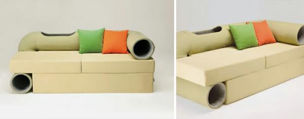 kissan huonekalutyyny oranssi vihreä design -sohva
