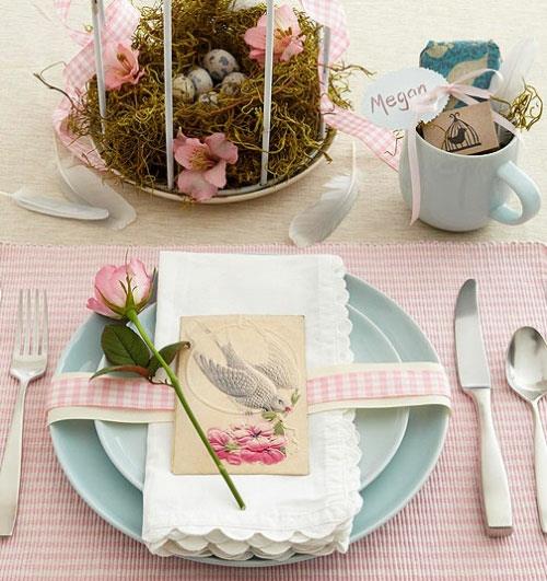 keittiö ruokapöytä pöytä sisustus pääsiäinen koristelu levy megan