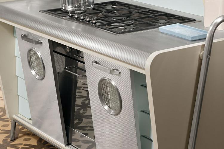 keittiön pohjakaapit liesi retro keittiö vintage design suunnittelija keittiö linoliumlattia