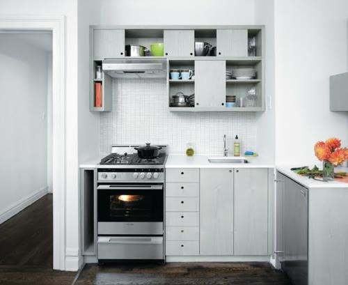 keittiön suunnittelu valkoinen pieni kompakti ohut alkuperäinen käytännöllinen toiminnallinen