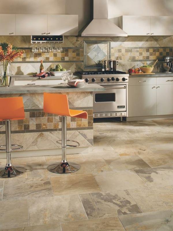 keittiön lattialaatat painetusta betonista