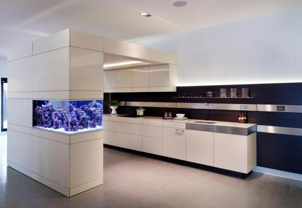 keittiön suunnittelu akvaariokala moderni keittiö