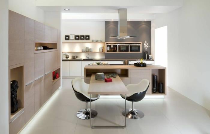keittiön suunnittelu nolte keittiö keittiösaari viileät tuolit helppo asentaa