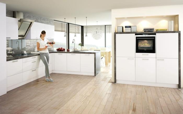 keittiön suunnittelu nolte keittiö valkoinen keittiökalusteet tyylikäs