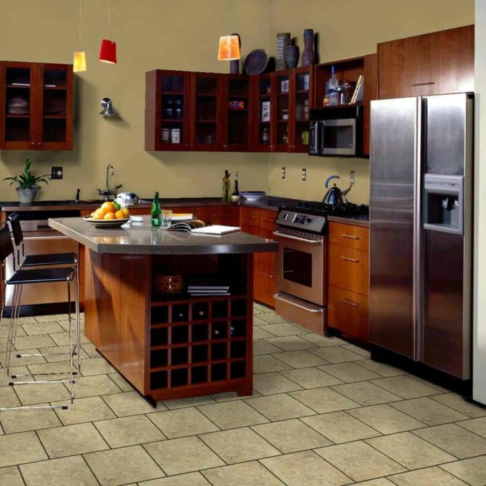 keittiökalusteet lattialaatat keittiösaaren riippuvalaisimet