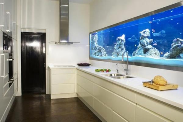 keittiön suunnitteluideoita keittiön takaseinän suunnittelu akvaario