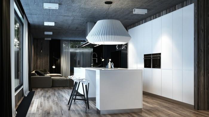 keittiön suunnittelu moderni keittiö keittiösaari moderni huone kattolattiapuinen puinen ilme