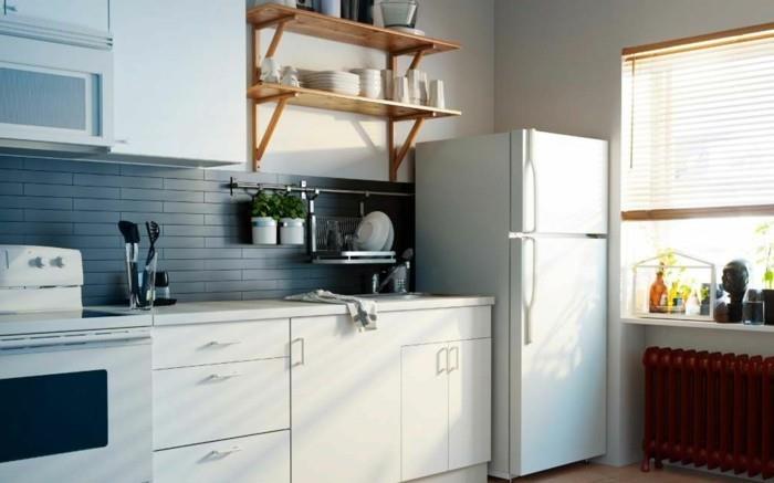 keittiön kaapit ostaa valkoisia sinisiä keittiön takaseinän eläviä ideoita