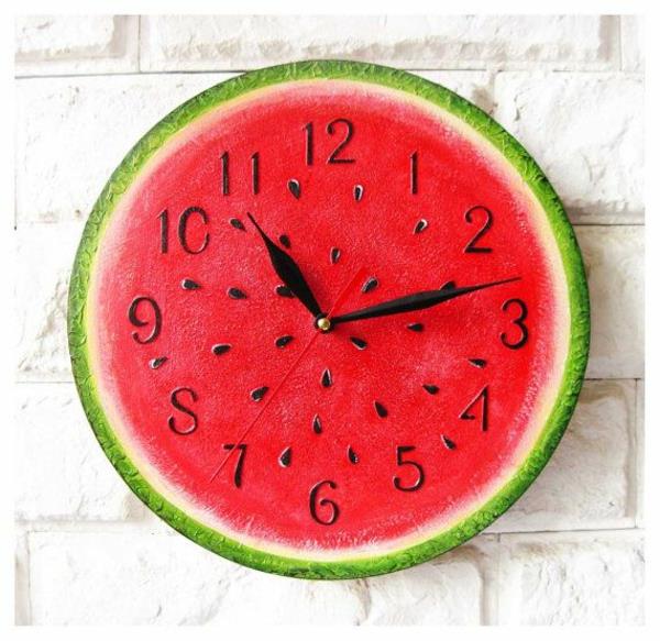 keittiö kellot suunnittelu vesimeloni moderni seinäkello