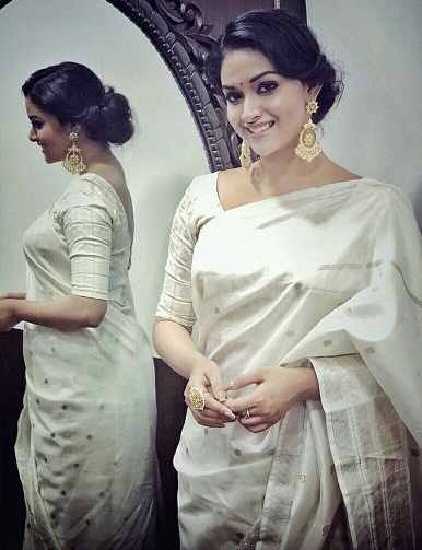 Keerthi Suresh Kerala Saree -ben