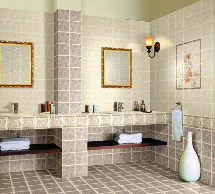 keraamiset laatat kylpyhuone ideoita kylpyhuone laatat seinäpeili deco