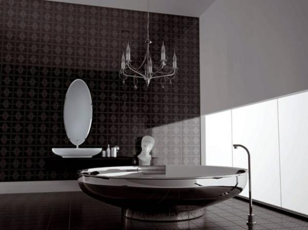 keraamiset laatat kylpyhuone kuvat ideoita tumma ylellisyyttä
