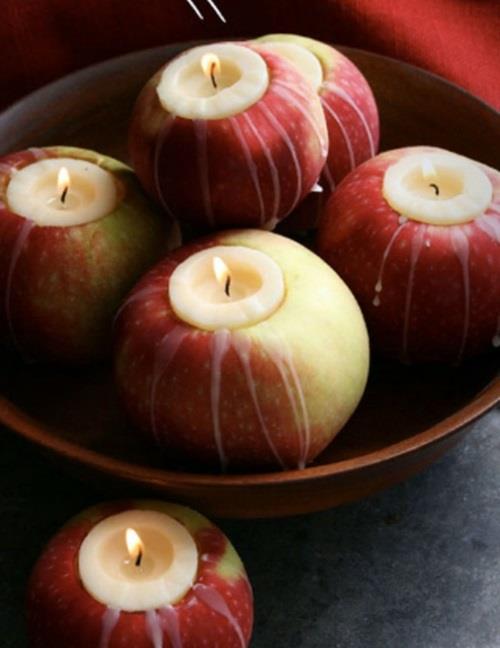 kynttilät koristelulyhdyt omenoista