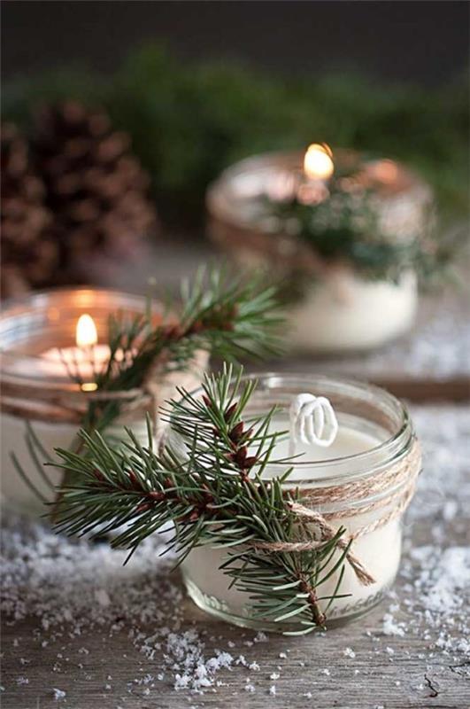 kynttilät joulun pienet koristeluideat
