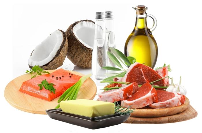 ketogeeninen ruokavalio terveet rasvat rasvahapot kookosöljy oliiviöljy lohi voi liha