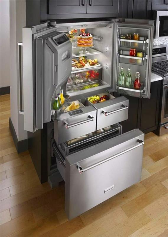 jääkaappi suunnittelu suuri toiminnallinen käytännöllinen oloideoita keittiö