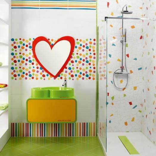 lasten kylpyhuoneen sisätilat vihreät kylpyhuoneen laatat