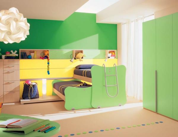 lapset-kerrossängyt-kuvat-nuoriso-huone-vauva-tuore-vihreä