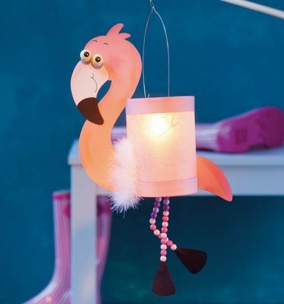 Helposti valmistettavat lyhdyt DIY -paperilyhty Flamingo