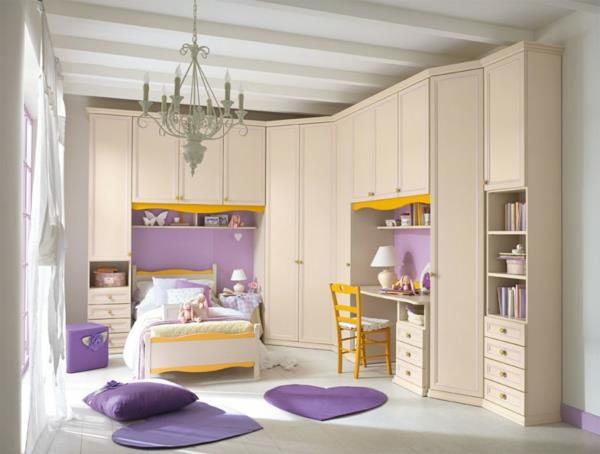 klassinen täysin kalustettu lastenhuone moderni violetti