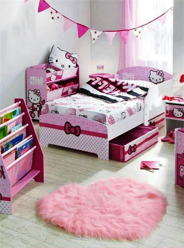 lasten matto sydän vaaleanpunainen tytön huoneen suunnittelu
