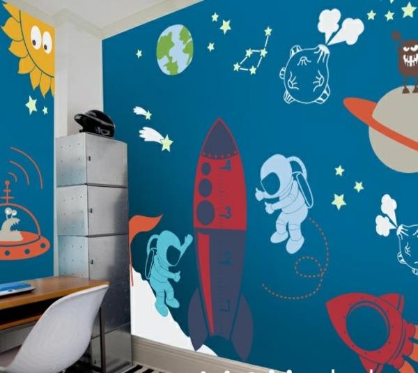 lastentarha suunnittelu lastentarha sisustus seinät kosmonautti