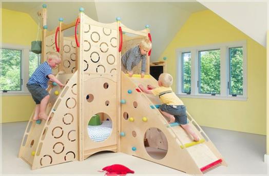 lastenhuone suunnittelu sänky leikkipaikka pojat kiipeilyä