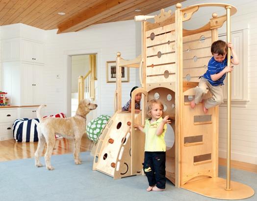 design lastenhuone sänky leikkipaikka luonnonpuuta