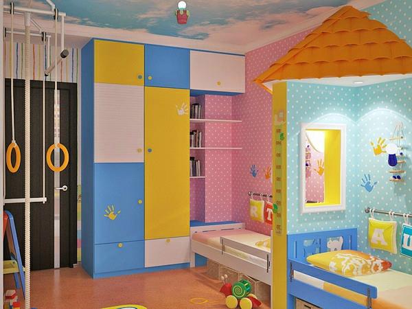 lastenhuoneen suunnitteluideoita deco -vaatekaappi