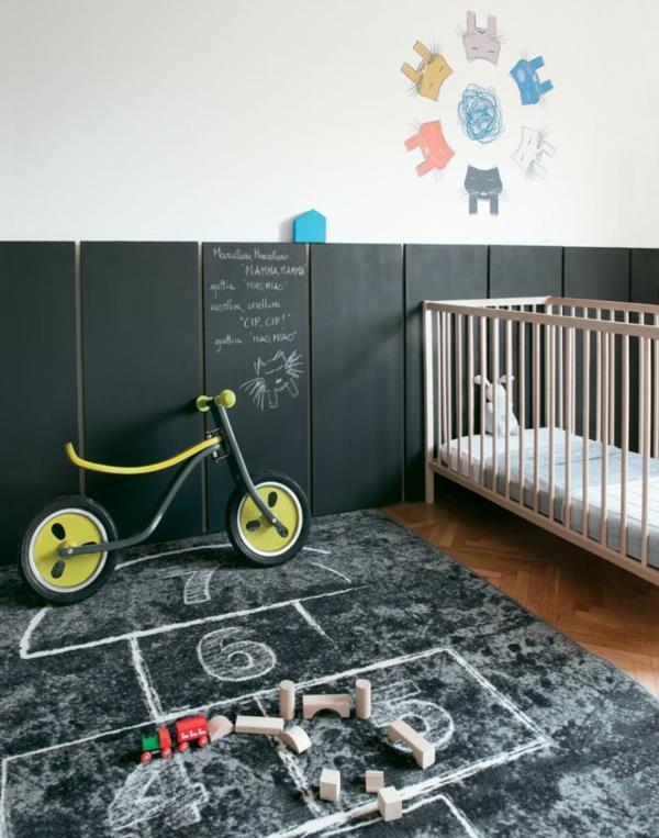 design lastenhuone ideoita deco board musta matta