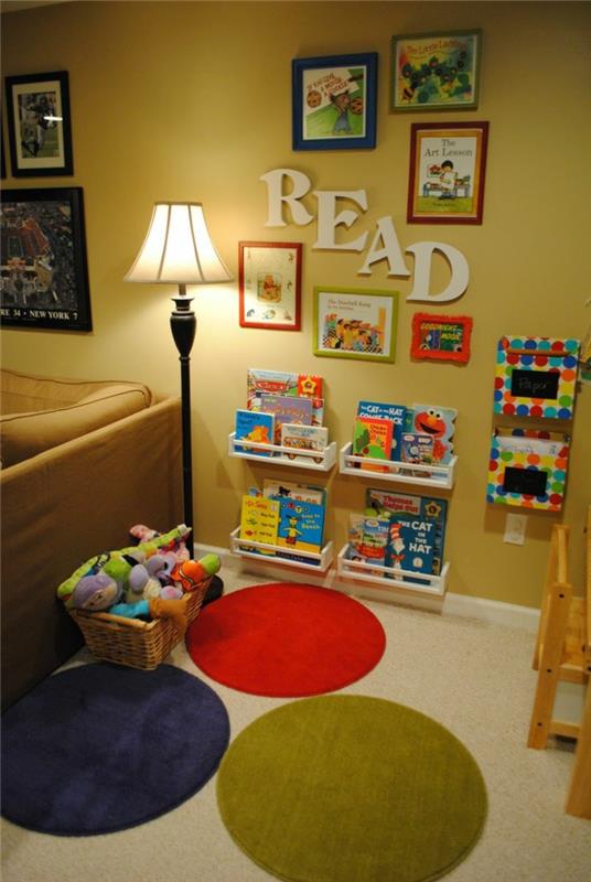 design lastenhuone lukeminen kulma istuin laatikot työpöytä lukeminen kulma pyöreät tuolit istuintyynyt teini -ikäinen tilausjärjestelmä