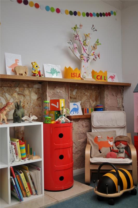 lastenhuoneen suunnittelu lukunurkka istuinlaatikot työpöytä lukukulma pyöreät tuolit istuintyynyt teini -ikäinen huone ikea tuoli