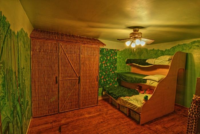 design lukukulma istuinlaatikot kirjoituspöytä navigaattori lastenhuone suunnittelu viidakon lastenhuoneen makuuhuone