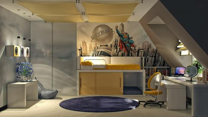 design lastenhuone lukeminen kulma istuin laatikot kirjoituspöytä merimies lastenhuone suunnittelu viidakko lego harmaa