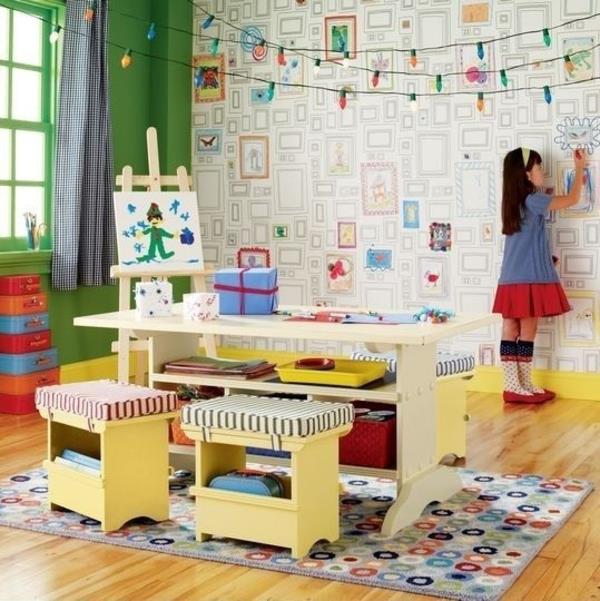 suunnittelu lastenhuone leikkihuone luova seinän suunnittelu