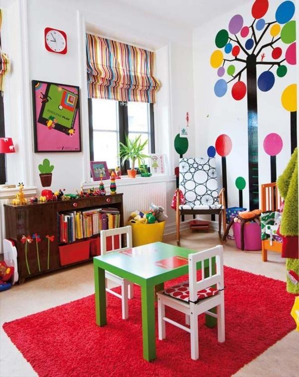 suunnittelu lastenhuoneen leikkihuoneen seinän suunnittelu seinätarrat värikkäitä sisustusideoita