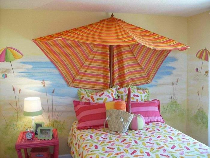 lastenhuoneen suunnittelu trooppinen tyyny päivänvarjo