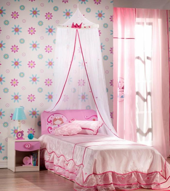 lastenhuoneen seinän suunnittelu tyttöjen huone koristele seinätaustakuva