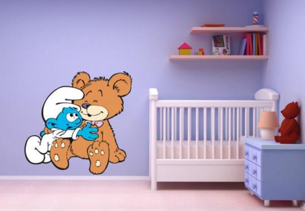 Lastenhuoneen seinätarrat, jotka siitosivat teddy -luovan seinän