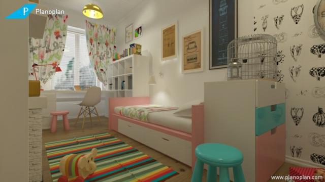 suunnittele lastenhuoneet planoplan -ilmaisella huonesuunnittelijalla 3D verkossa