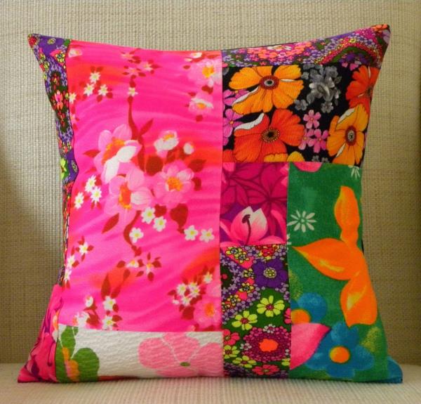 tyynynpäälliset pachwork -tyynynpäällinen värikäs kukka vintage