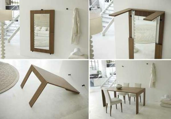 taitettava pöytä seinäasennus puinen pöytä taitettava peili