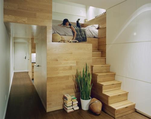 pieni asunto suunnittelee portaat puu ullakko kasvit